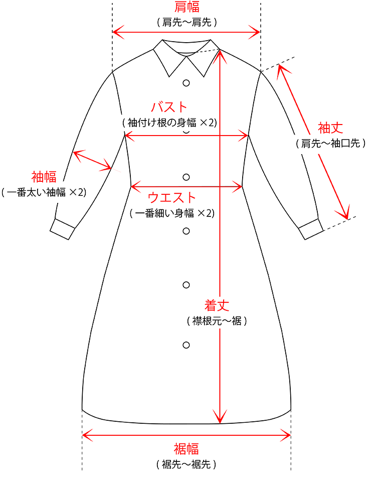 輝い サイズ感 平置き採寸 その他